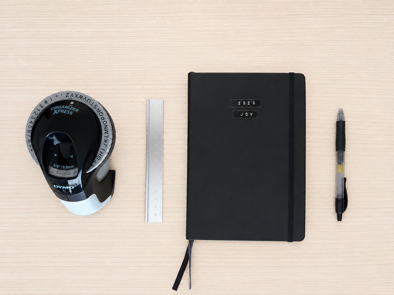 The journaling tools laid out